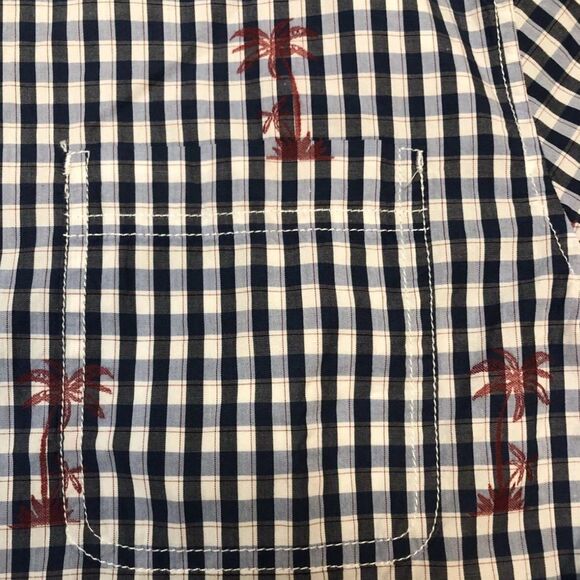 Tommy Bahama Palm Gingham NWT Ocean Deep Classic Fit 100% Cotton Shirt Small - Picture 5 of 10